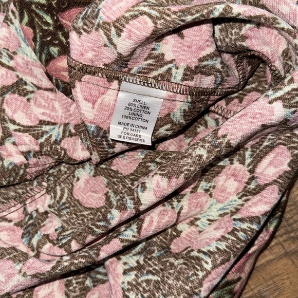 NWT!  JOY*JOY Floral Pink and Green Dress - Picture 3 of 9